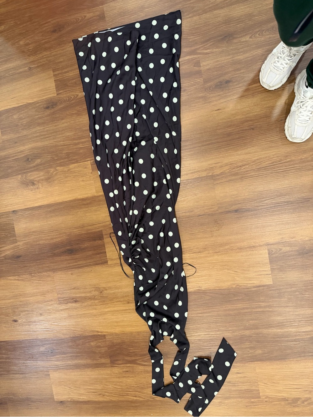 Zara Black Polka Dot Backless Halter Midi Dress - Picture 7 of 8